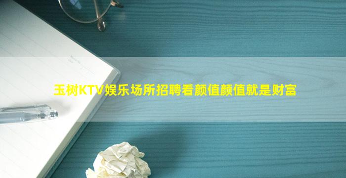 玉树KTV娱乐场所招聘看颜值颜值就是财富